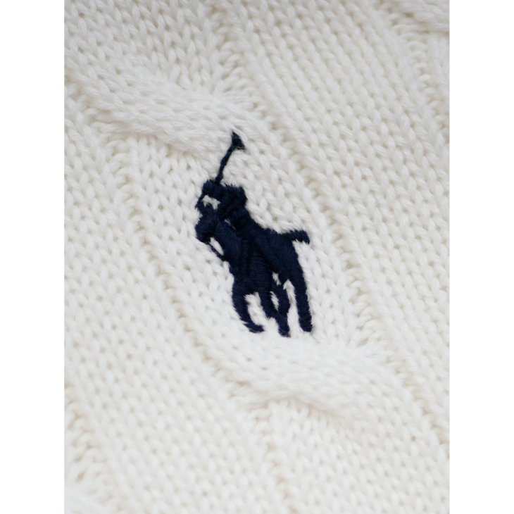 POLO RALPH LAUREN WOMEN CABLE-KNIT COTTON FULL ZIP HOODIE