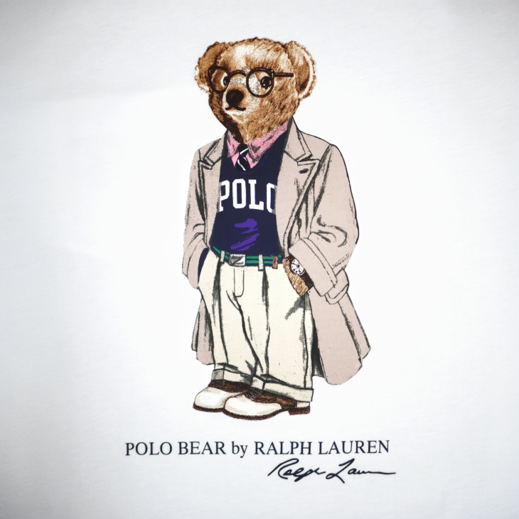 POLO RALPH LAUREN CUSTOM SLIM FIT POLO BEAR JERSEY T-SHIRT