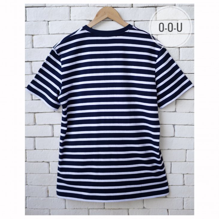 MAISON KITSUNE TRICOLOR FOX  PATCH MARIN TEE-SHIRT
