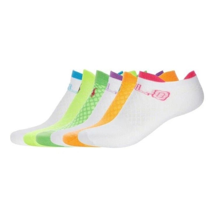 POLO RALPH LAUREN WOMEN LOW-CUT ANKLE SOCK 6-PACK