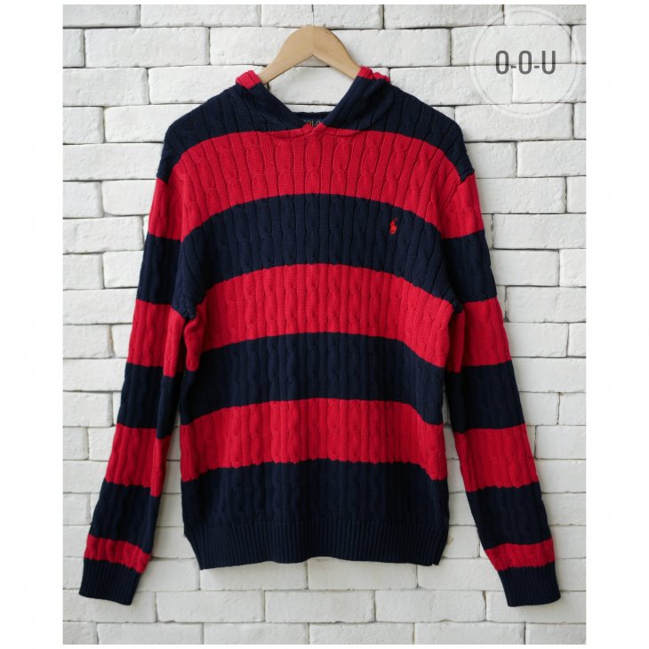POLO RALPH LAUREN GIRLS CABLE-KNIT HOODIE
