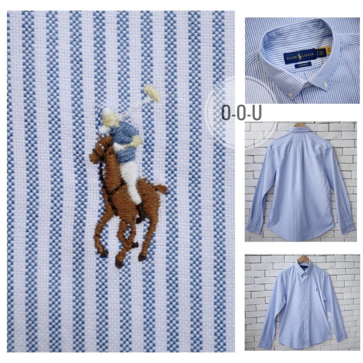 POLO RALPH LAUREN CUSTOM FIT STRIPED OXFORD SHIRT