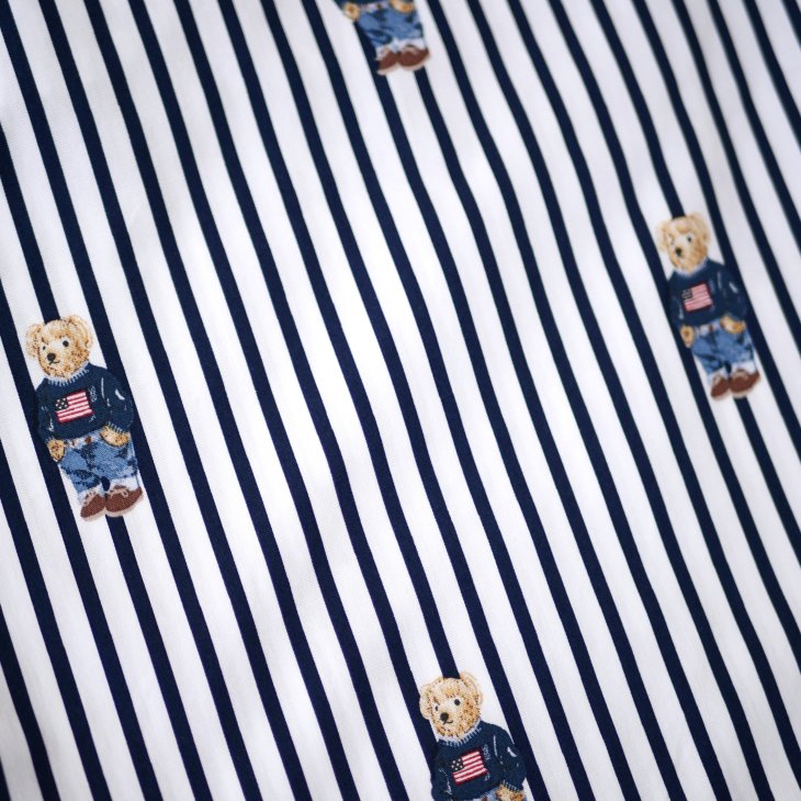 POLO RALPH LAUREN POLO BEAR STRIPED COTTON SLEEP SHORT