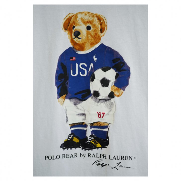 POLO RALPH LAUREN FOOTBALL BEAR BOYS COTTON TEE