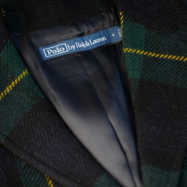 POLO RALPH LAUREN PLAID WOOL TWILL BLAZER