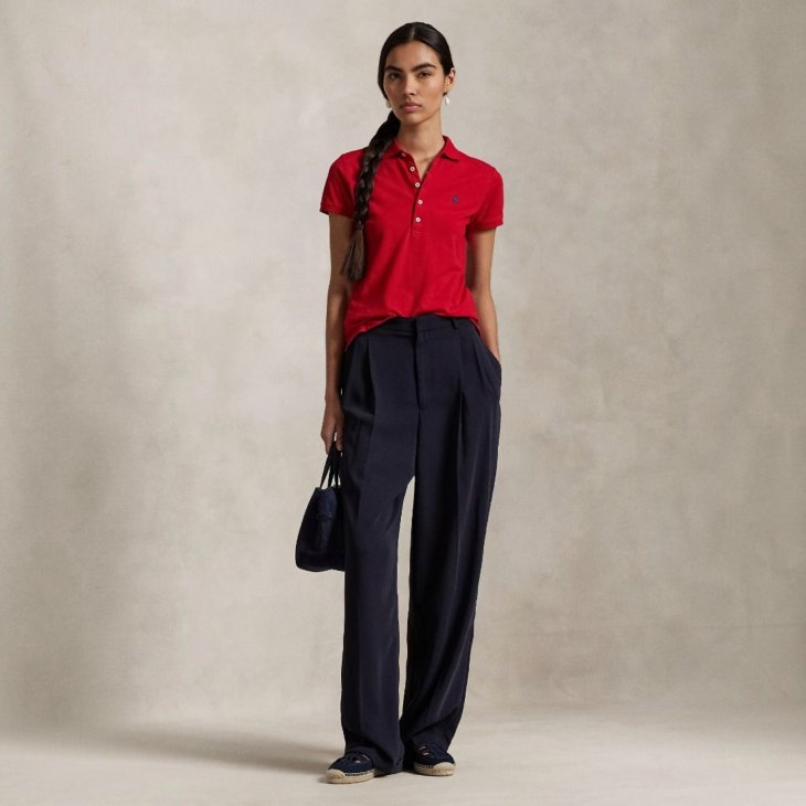 POLO RALPH LAUREN WOMEN SLIM FIT STRETCH POLO SHIRT