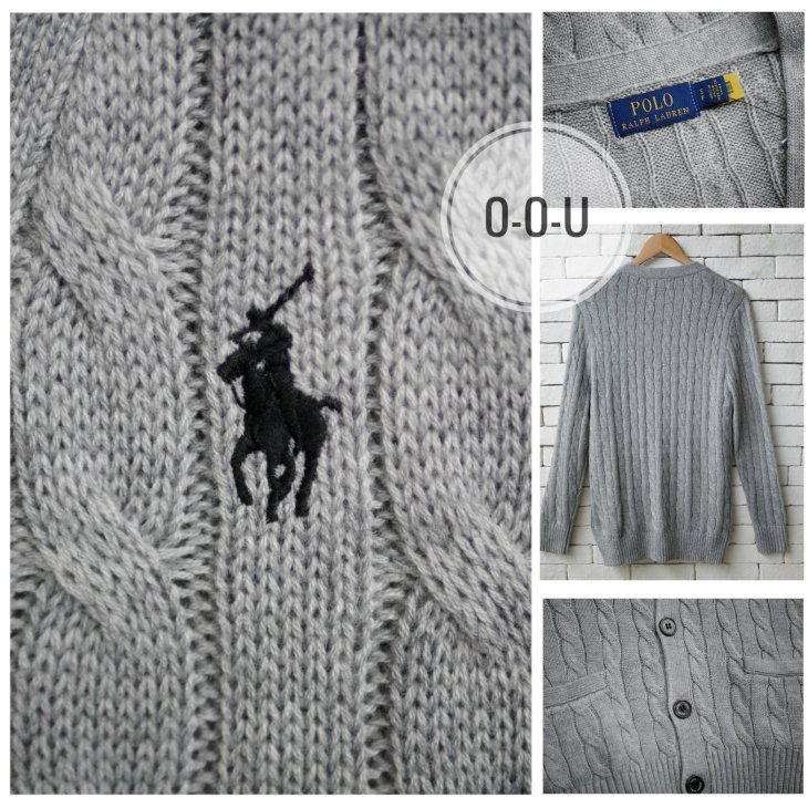 POLO RALPH LAUREN CABLE-KNIT COTTON CARDIGAN