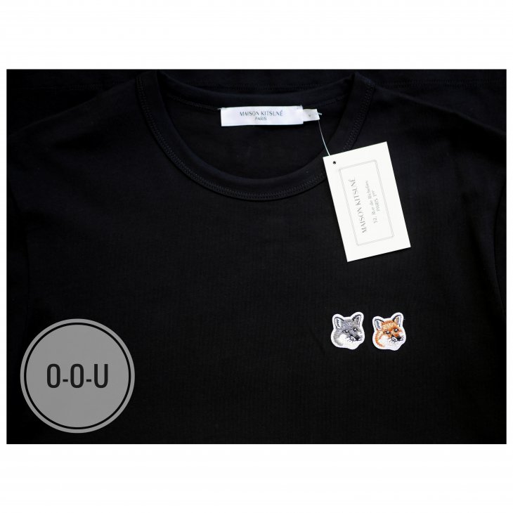 MAISON KITSUNE TEE-SHIRT DOUBLE FOX HEAD PATCH