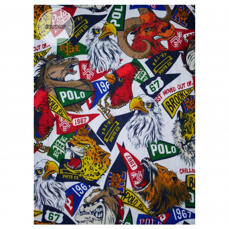 POLO RALPH LAUREN BOYS COTTON YALE 2 VARSITY  PENNANT T-SHIRT