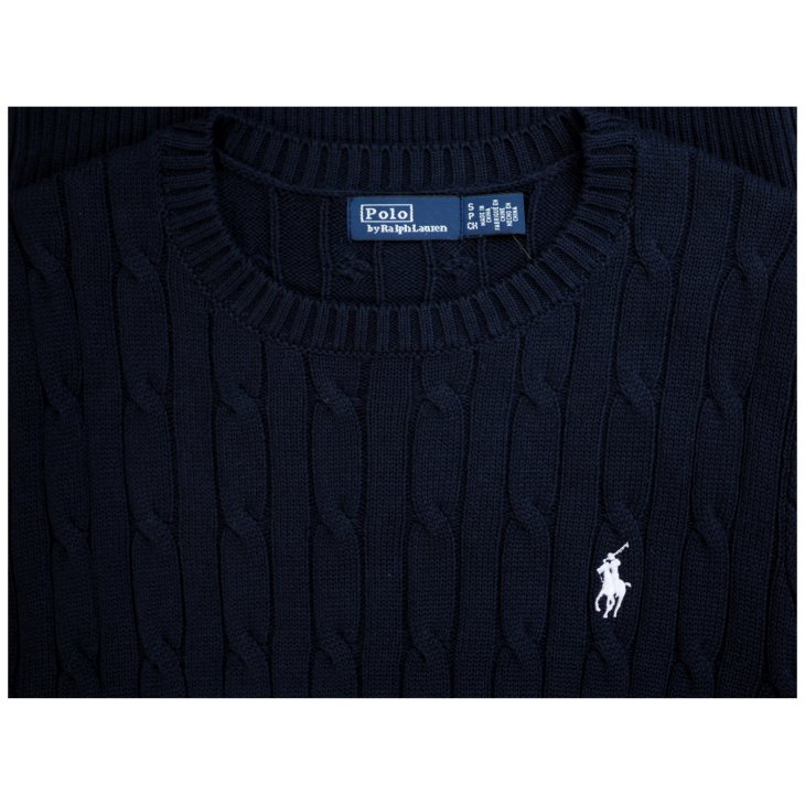 POLO RALPH LAUREN WOMEN COTTON CABLE SHORT SLEEVE JUMPER