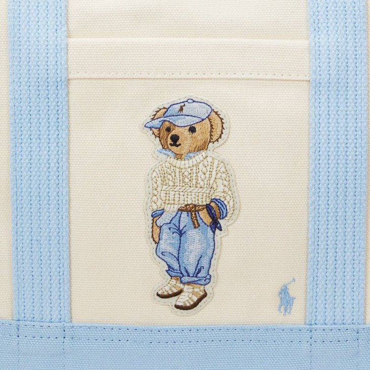 POLO RALPH LAUREN POLO BEAR CANVAS SMALL TOTE BAG