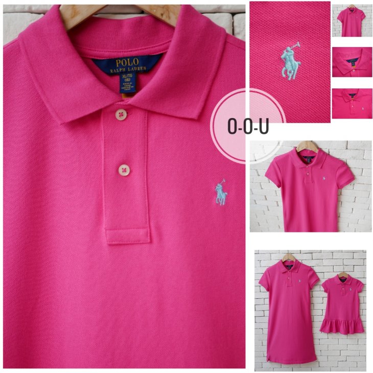 POLO RALPH LAUREN GIRLS COTTON MESH POLO DRESS