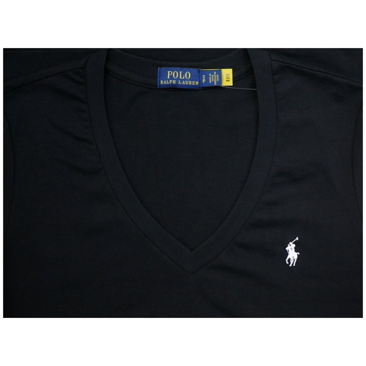 POLO RALPH LAUREN WOMEN COTTON JERSEY V-NECK TEE