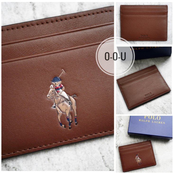 POLO RALPH LAUREN POLO BEAR LEATHER CARD CASE