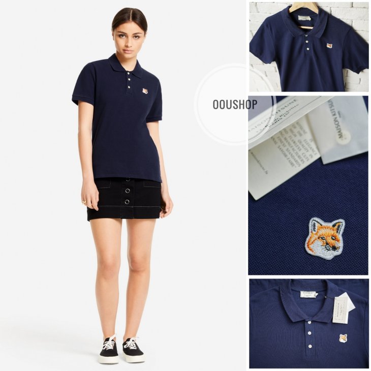 MAISON KITSUNE FOX HEAD PATCH CLASSIC POLO
