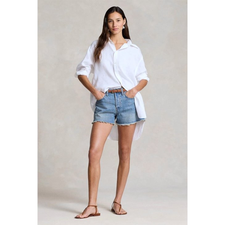 POLO RALPH LAUREN WOMEN CUTOFF DENIM SHORT