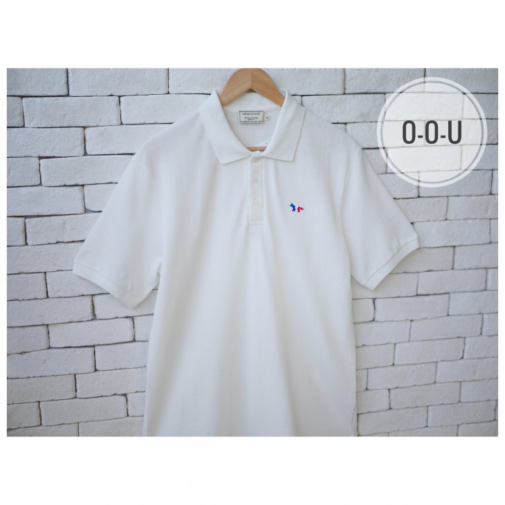 MAISON KITSUNE TRICOLOR FOX PATCH CLASSIC POLO