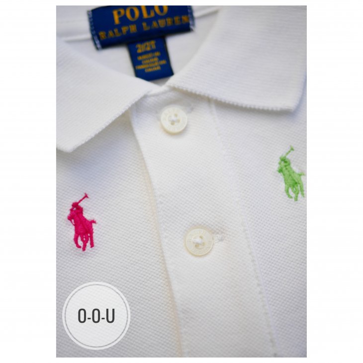 POLO RALPH LAUREN ALLOVER PONY KIDS COTTON MESH POLO SHIRT