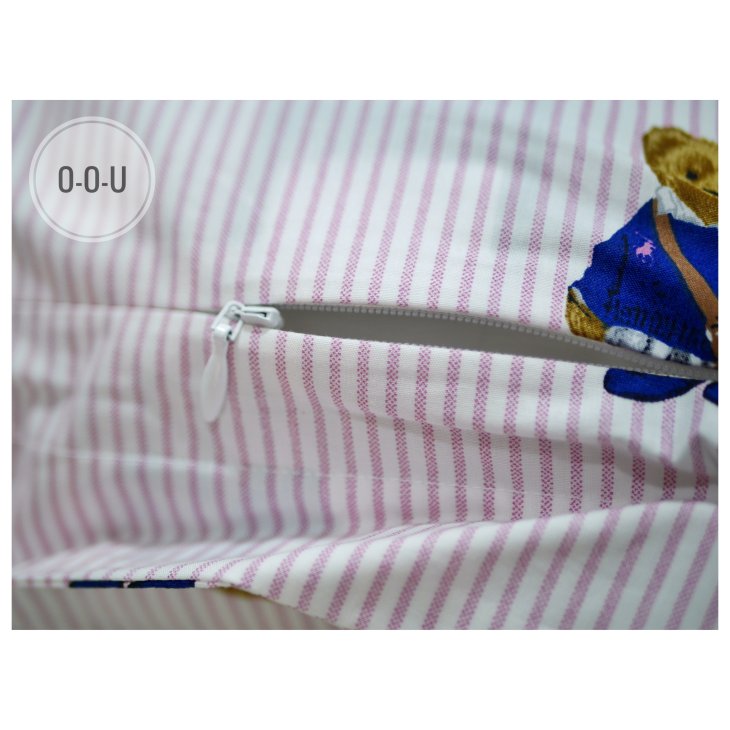 POLO RALPH LAUREN TEDDY BEAR PILLOWCASE COVER PINK STRIPE
