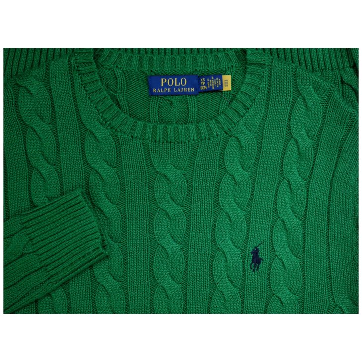 POLO RALPH LAUREN CABLE KNIT COTTON SWEATER