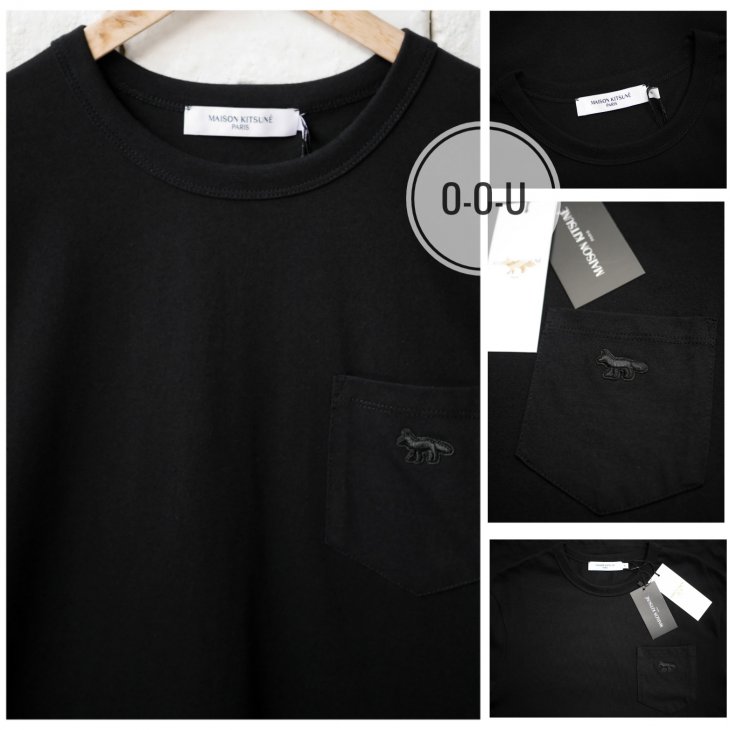MAISON KITSUNE TONAL FOX PATCH POCKET CLASSIC T-SHIRT