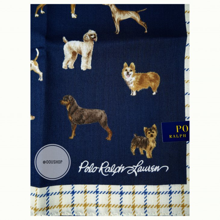 POLO RALPH LAUREN DOG HANDKERCHIEF POCKET SQUARE