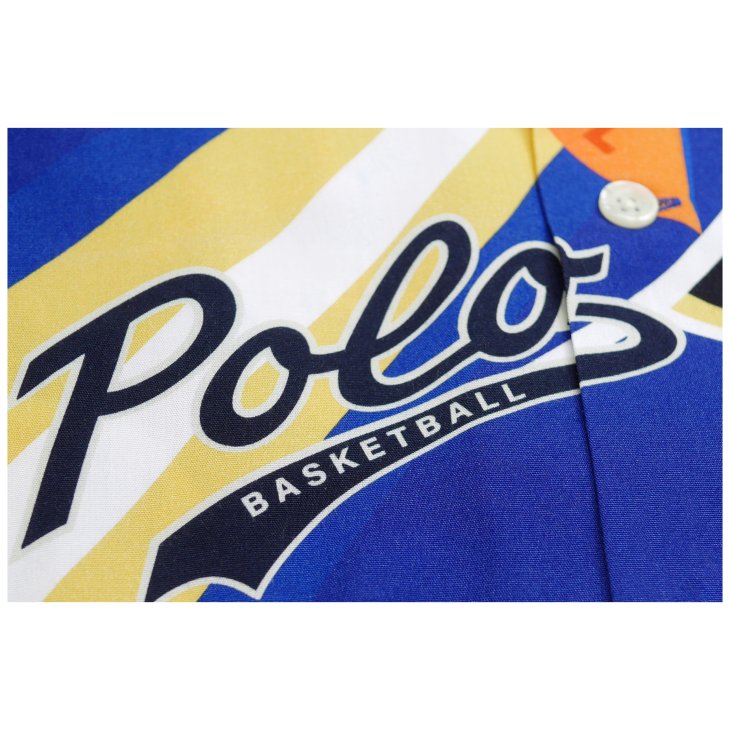 POLO RALPH LAUREN CLASSIC FIT BASKETBALL PRINT CAMP SHIRT