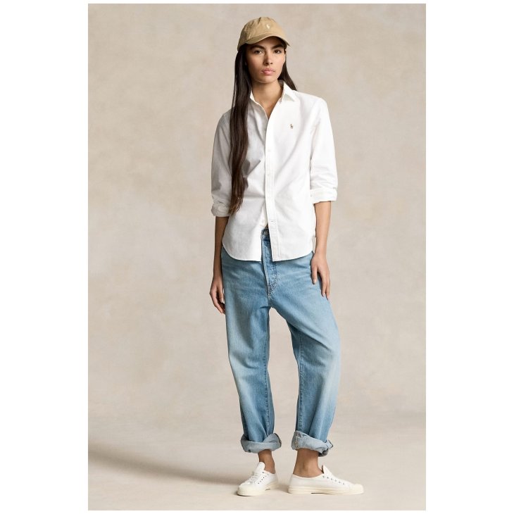 POLO RALPH LAUREN WOMEN SLIM FIT COTTON OXFORD SHIRT