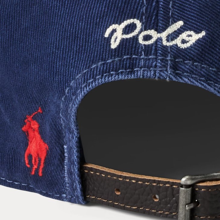 POLO RALPH LAUREN LOGO WASHED TWILL BALL CAP