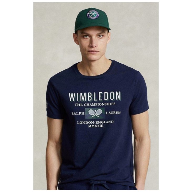 POLO RALPH LAUREN WIMBLEDON COTTON JERSEY GRAPHIC TEE