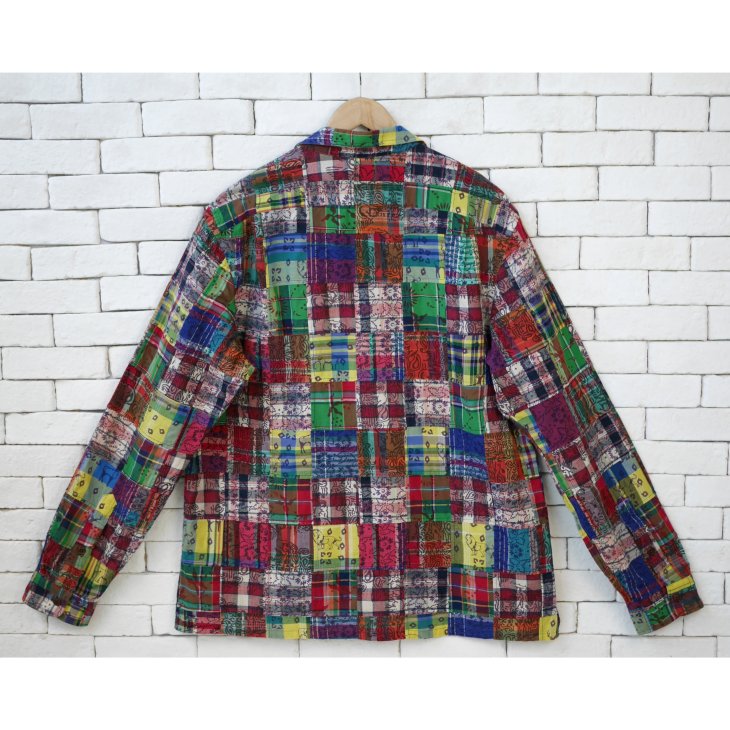 POLO RALPH LAUREN CLASSIC FIT PATCHWORK MADRAS CAMP SHIRT