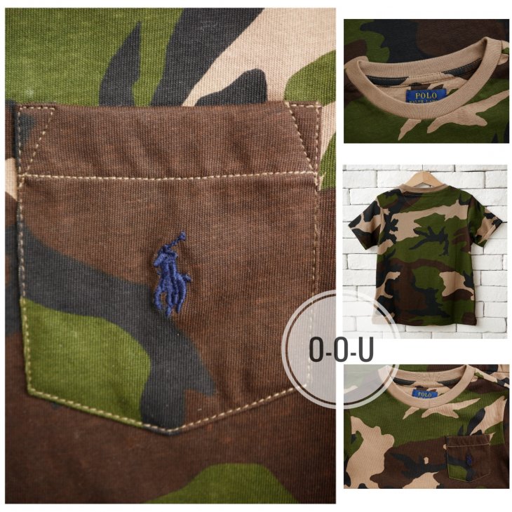 POLO RALPH LAUREN KIDS CAMO POCKET T-SHIRT