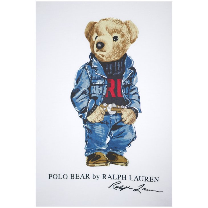 POLO RALPH LAUREN CUSTOM SLIM FIT POLO BEAR JERSEY T-SHIRT