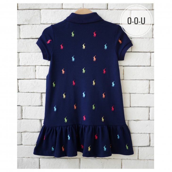 POLO RALPH LAUREN KIDS POLO PONY MESH POLO DRESS