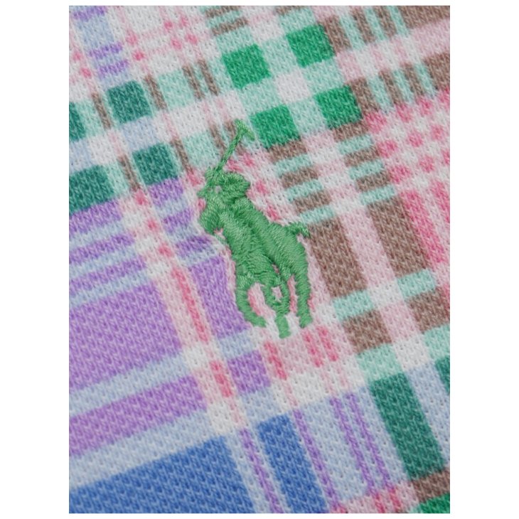 POLO RALPH LAUREN BOYS PLAID PRINT COTTON MESH POLO SHIRT