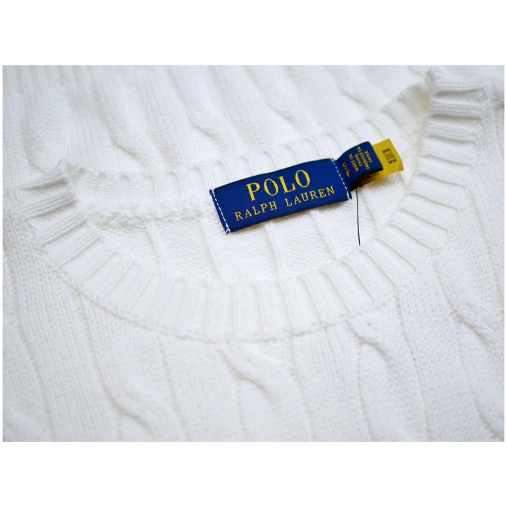 POLO RALPH LAUREN CABLE KNIT COTTON SWEATER
