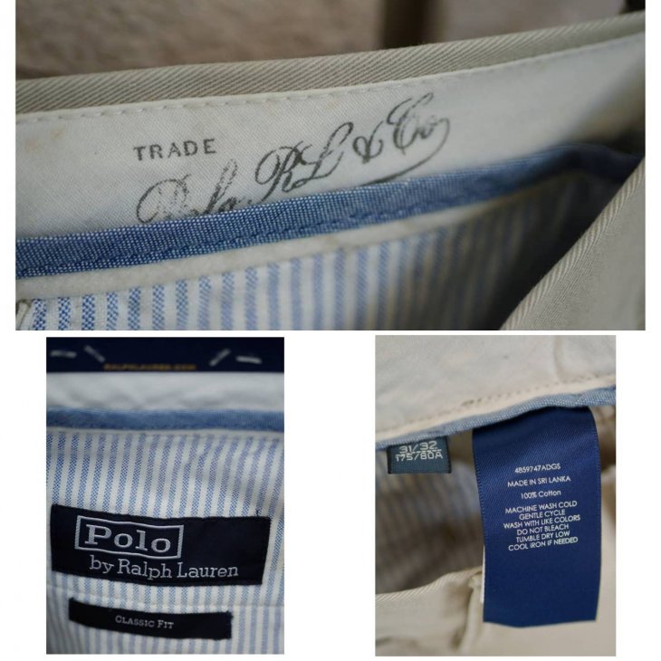 POLO RALPH LAUREN CLASSIC FIT COTTON PANT