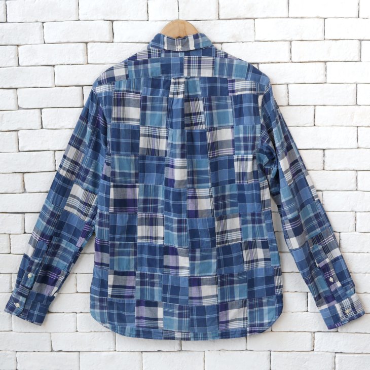 POLO RALPH LAUREN CLASSIC FIT PATCHWORK MADRAS CAMP SHIRT