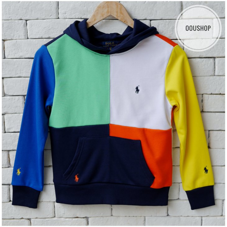 POLO RALPH LAUREN COLOR-BLOCKED BOYS HOODIE