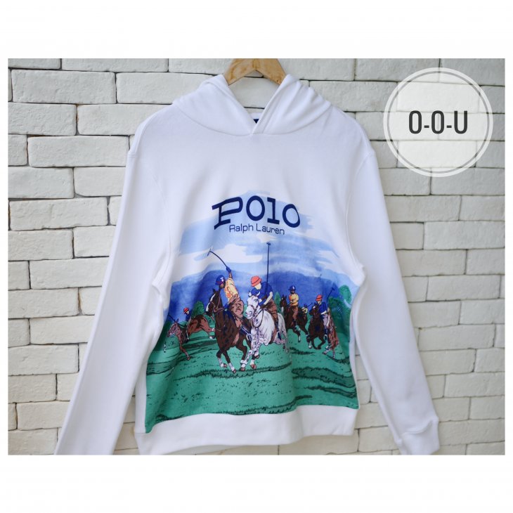 POLO RALPH LAUREN BOYS EQUESTRIAN-PRINT FLEECE HOODIE