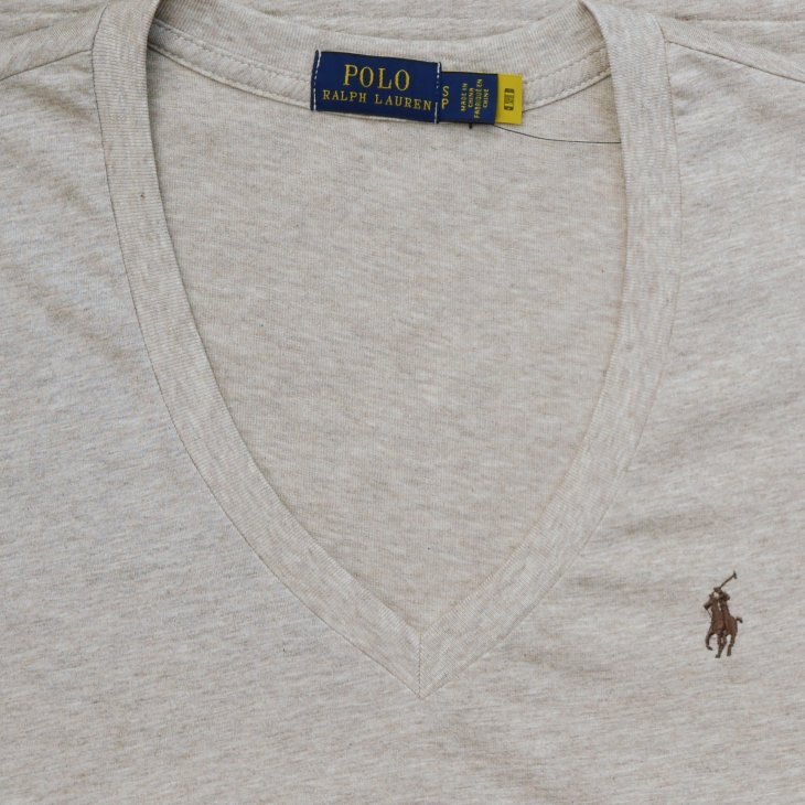 POLO RALPH LAUREN WOMEN COTTON JERSEY V-NECK TEE
