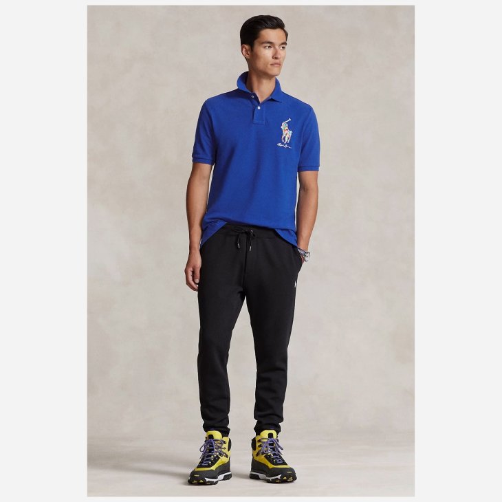 POLO RALPH LAUREN CUSTOM SLIM FIT BIG PONY MESH POLO SHIRT