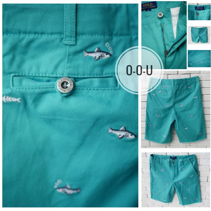 POLO RALPH LAUREN BOYS SHARK STRETCH CHINO SHORT