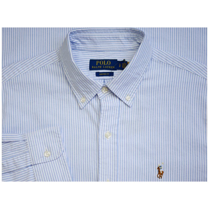 POLO RALPH LAUREN CUSTOM FIT STRIPED OXFORD SHIRT