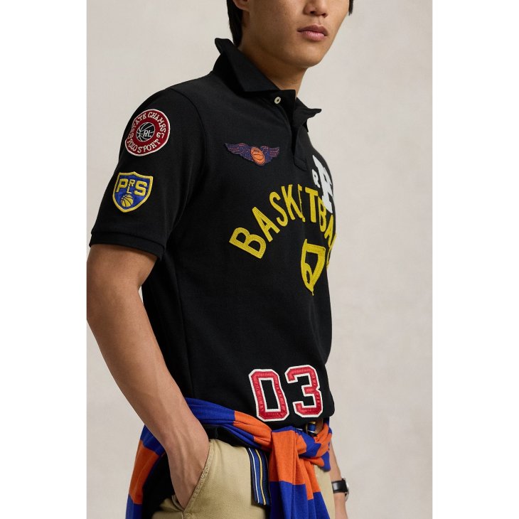 POLO RALPH LAUREN CLASSIC FIT MESH GRAPHIC POLO SHIRT