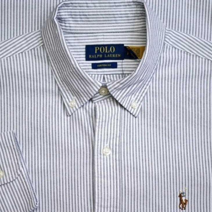 POLO RALPH LAUREN CUSTOM FIT STRIPED OXFORD SHIRT