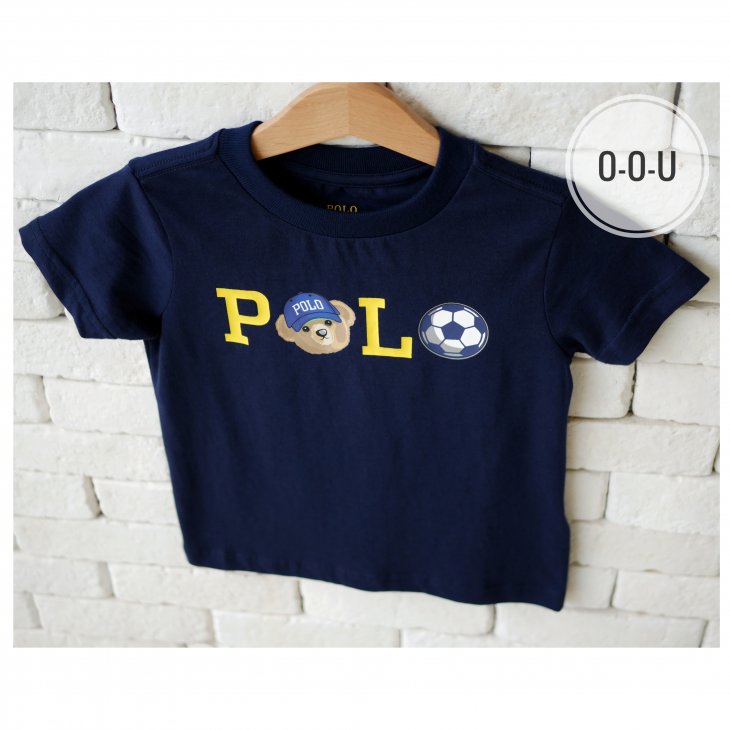 POLO RALPH LAUREN KIDS POLO BEAR & SOCCER COTTON T-SHIRT