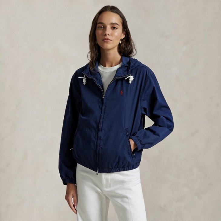 POLO RALPH LAUREN WOMEN TWILL HOODED JACKET