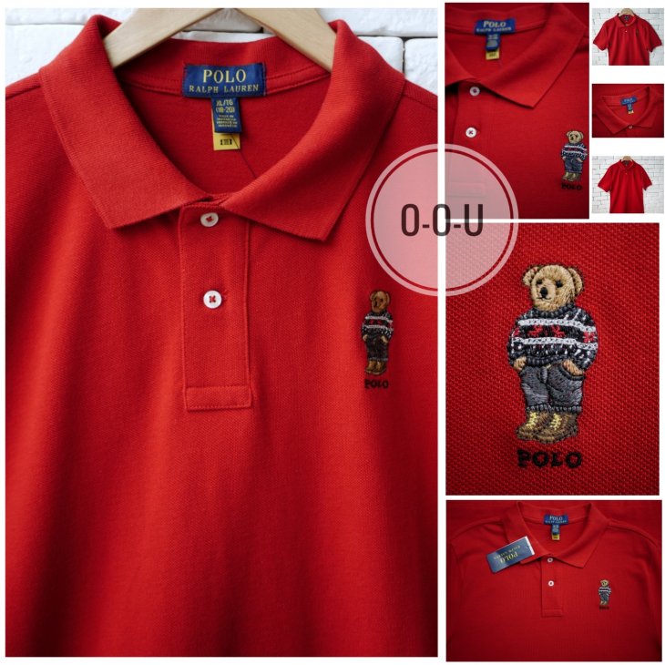 POLO RALPH LAUREN BOYS POLO BEAR COTTON MESH POLO