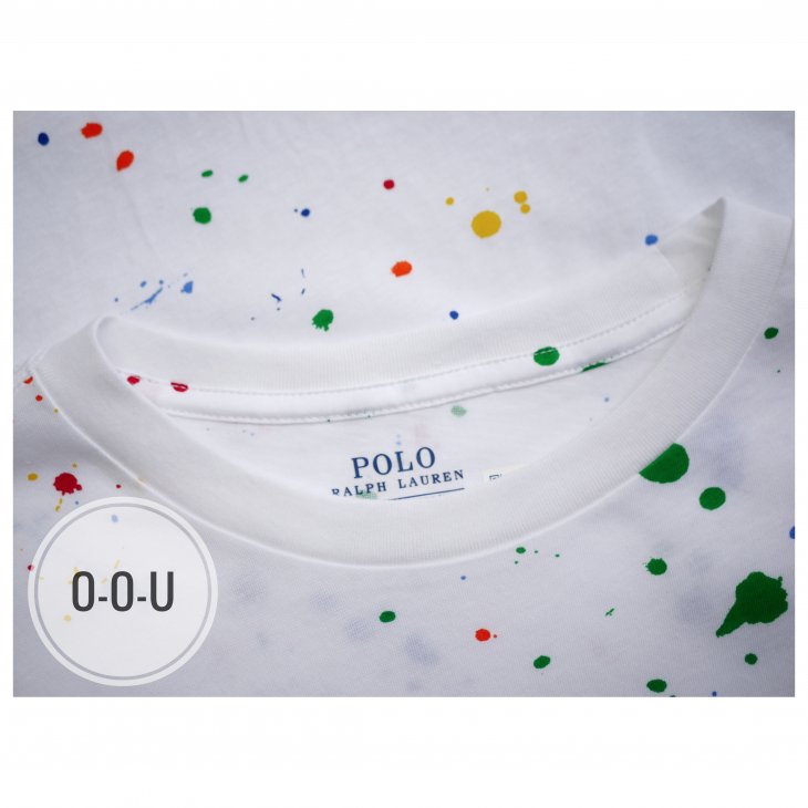 POLO RALPH LAUREN POLO BEAR BOYS PAINT SPLATTER LONG-SLEEVE T-SHIRT